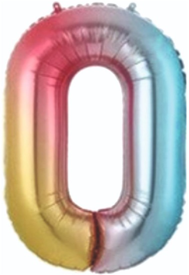 0 - RAKAM 34 İNC GÖKKUŞAĞI RENK BALON 76 CM balon