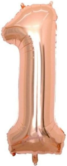 1 - RAKAM 40 İNC ROSEGOLD RENK BALON 100 CM balon