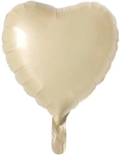 18 İNC KALP BEJ RENK FOLYO BALON balon