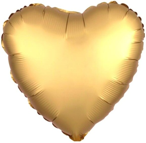 18 İNC KALP GOLD RENK FOLYO BALON balon