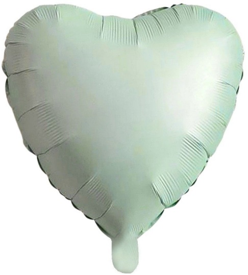 18 İNC KALP RETRO YEŞİL RENK FOLYO BALON balon