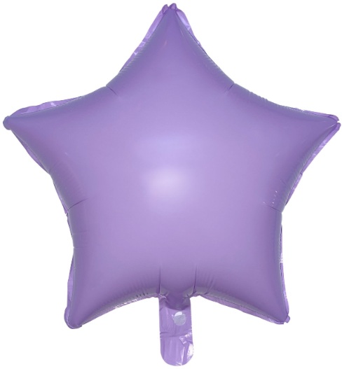 18 İNC YILDIZ MAKARON MOR FOLYO BALON balon