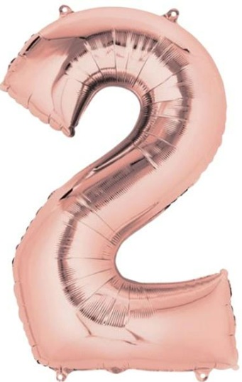 2 - RAKAM 40 İNC ROSEGOLD RENK BALON 100 CM balon