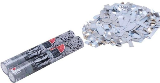 30 CM GÜMÜŞ METALİZE KONFETİ