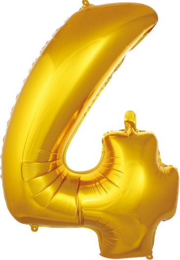4 - RAKAM 16 İNC GOLD RENK BALON 36 CM balon