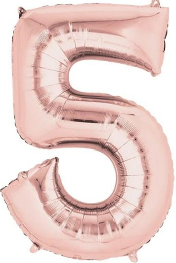 5 - RAKAM 34 İNC ROSEGOLD RENK BALON 76 CM balon
