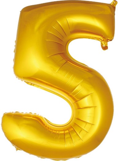 5 - RAKAM 40 İNC GOLD RENK BALON 100 CM balon
