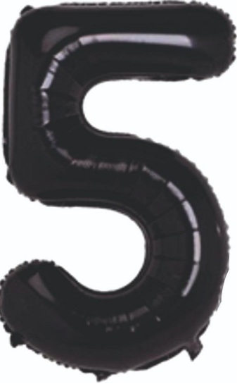 5 - RAKAM 40 İNC SİYAH RENK BALON 100 CM balon