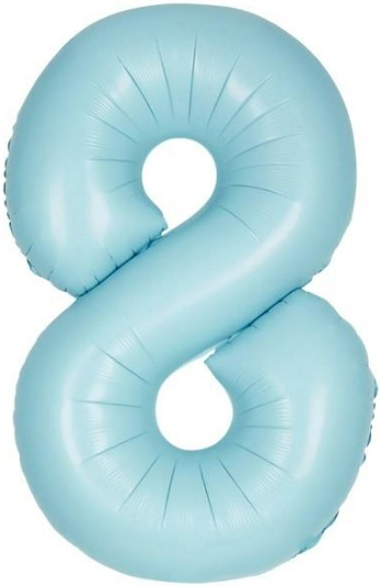 8 - RAKAM 16 İNC RETRO MAVİ RENK BALON 36 CM balon