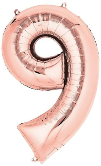 9 - RAKAM 40 İNC ROSEGOLD RENK BALON 100 CM balon