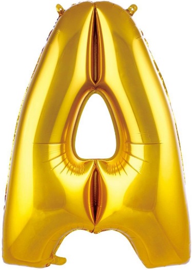 A - HARF 34 İNC GOLD RENK BALON 76 CM balon