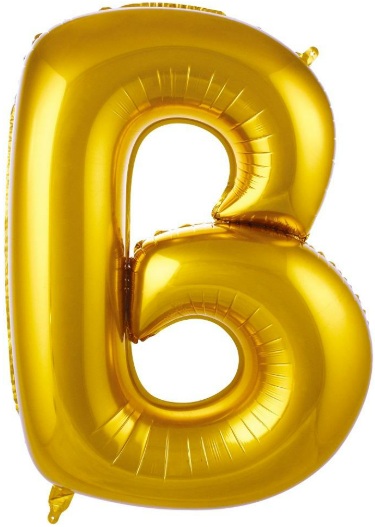 B - HARF 16 İNC GOLD RENK BALON 36 CM balon