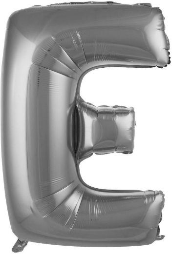 E - HARF 16 İNC GÜMÜŞ RENK BALON 36 CM balon