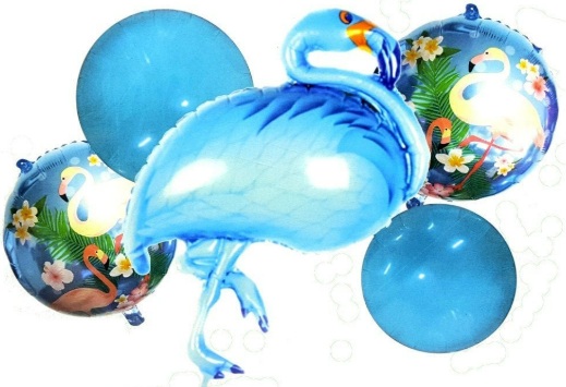 FLAMİNGO MAVİ 5Lİ SET BALON balon