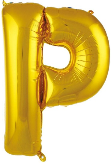 P - HARF 16 İNC GOLD RENK BALON 36 CM balon