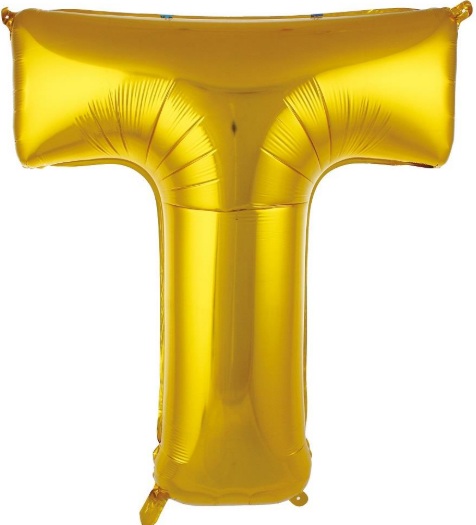 T - HARF 16 İNC GOLD RENK BALON 36 CM balon