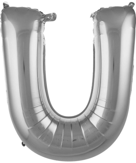 U - 40 İNC GÜMÜŞ RENK BALON 100 CM balon